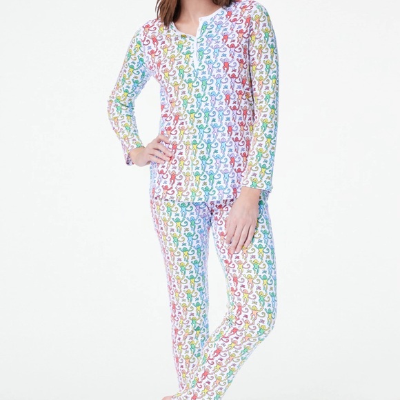 NWOT Roller Rabbit Disco Monkey Pajama Set - Picture 6 of 10